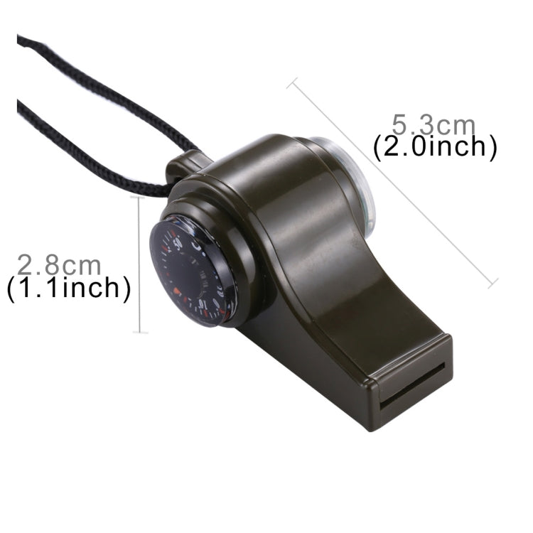 Termometro con bussola con fischio salvavita portatile multifunzione da esterno 3 in 1, H3-1
