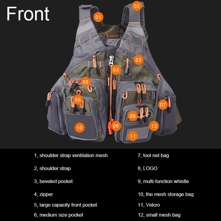 MANNER Giubbotto salvagente da pesca multifunzionale per esterni, MANNER Life Jacket