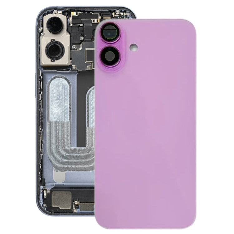 Per iPhone 16 Cover posteriore batteria con copriobiettivo fotocamera, For iPhone 16
