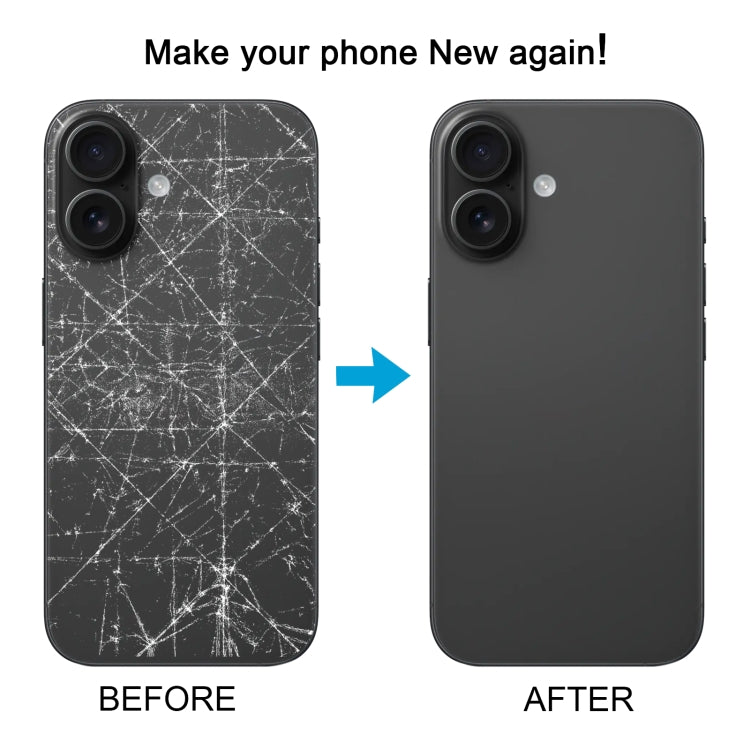 Per iPhone 16 Cover posteriore batteria con copriobiettivo fotocamera, For iPhone 16