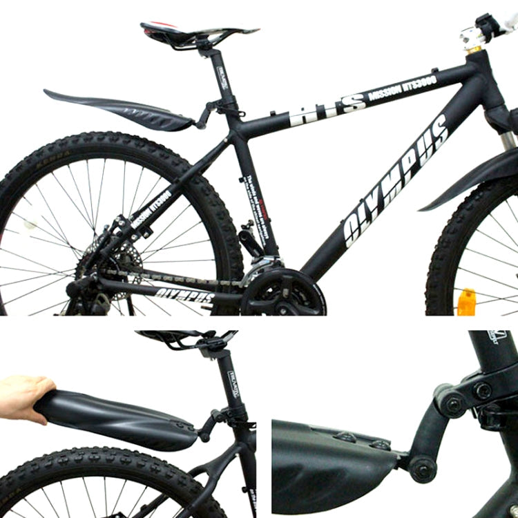 Mountain Road Adatto al ciclismo Parafango creativo Set parafanghi stile coda di rondine per bici anteriore e posteriore(Nero), Dovetail Style Fenders