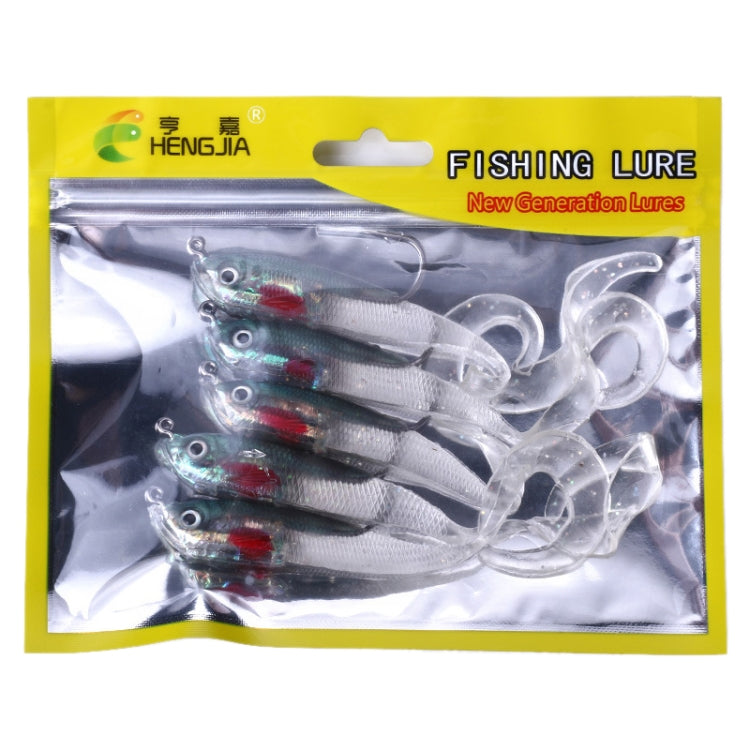 HENGJIA SO050-1 5 pezzi 11 cm/16 g Luya esca da pesca attrezzatura da pesca spigola pesce morbido con gancio, SO050-2, SO050-1, SO050-5, SO050-4