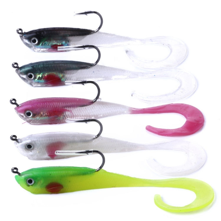 HENGJIA SO050-1 5 pezzi 11 cm/16 g Luya esca da pesca attrezzatura da pesca spigola pesce morbido con gancio, SO050-2, SO050-1, SO050-5, SO050-4