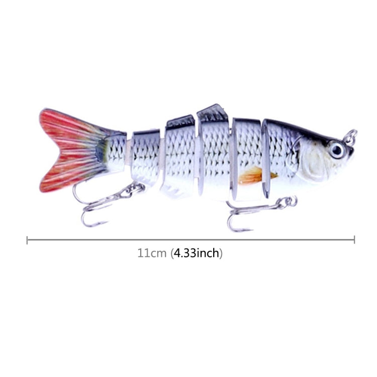 HENGJIA JM020 11cm 18g Esche rigide in plastica multi-sezione Esche da pesca Set Esche da pesca, 1#, 2#, 3#, 4#, 5#