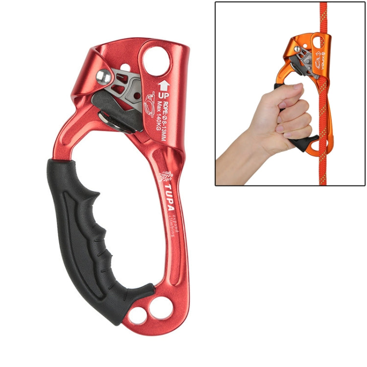 XINDA TP-8606 Pinza per corda portatile anticaduta per lavoro aereo su roccia all'aperto per corda da 8-12 mm di diametro sinistra, Left