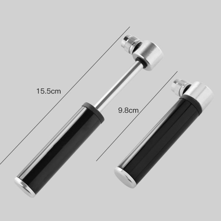 Mini pompa portatile manuale in lega di alluminio per bicicletta + toppa per pneumatici senza colla + leva per pneumatici a forma di pesce, Inflator + Glue-free Tire Patch + Fish-shaped Tire Lever Black