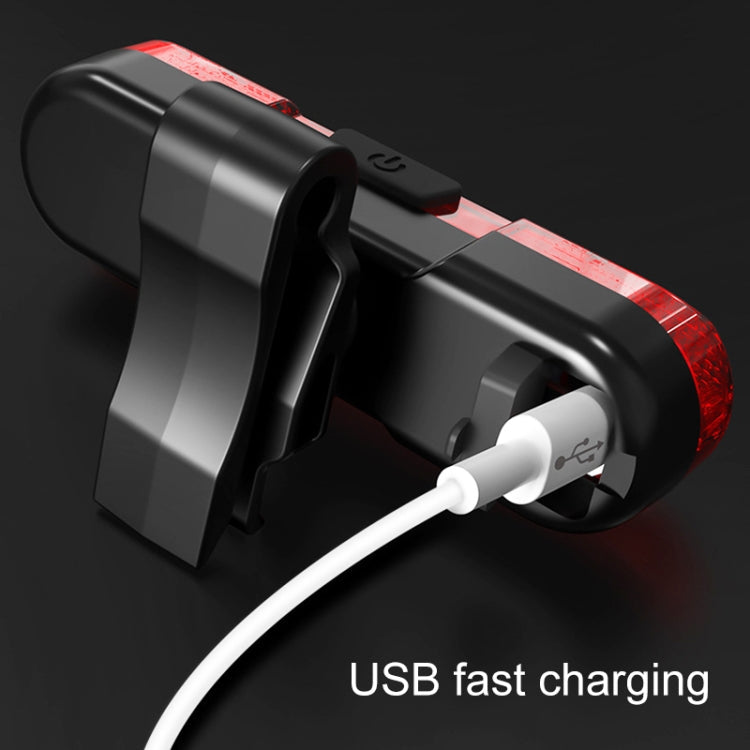 Lampada posteriore a LED ricaricabile USB per bicicletta