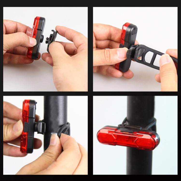 Lampada posteriore a LED ricaricabile USB per bicicletta