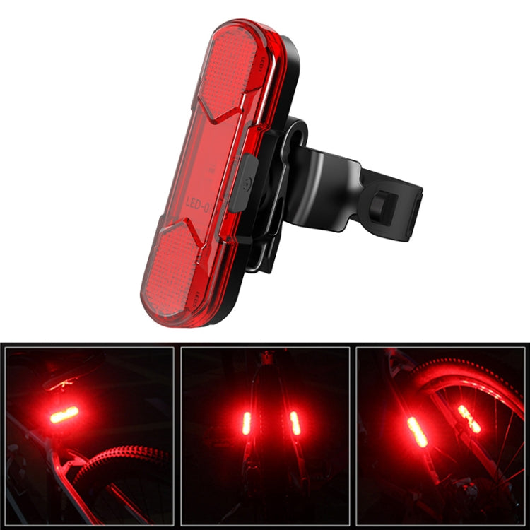 Lampada posteriore a LED ricaricabile USB per bicicletta