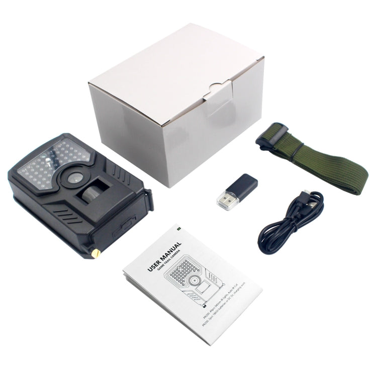 PR-200B Obiettivo grandangolare da 120 gradi IP56 Impermeabile 12MP 1080P HD Telecamera da caccia a infrarossi, Scheda TF di supporto, Distanza PIR: 10-15 m, PR200B