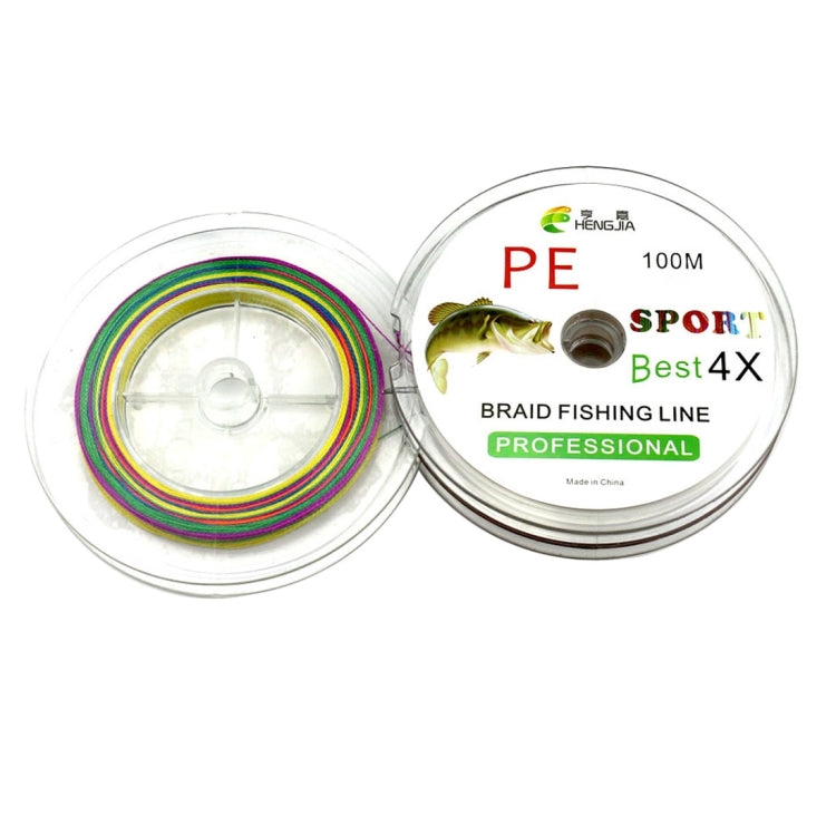 HENGJIA Colorato 6.0# 0.40mm 60LB 27.2kg Tensione 100m Extra Forte 4 Azioni Treccia PE Lenza da pesca Linea da aquilone, 6.0# 0.40mm 60LB