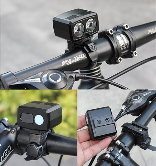 Y15 2 x CREE XPG2 500LM USB Ricarica LED Lampada frontale per bici con 5 modalità, Y15