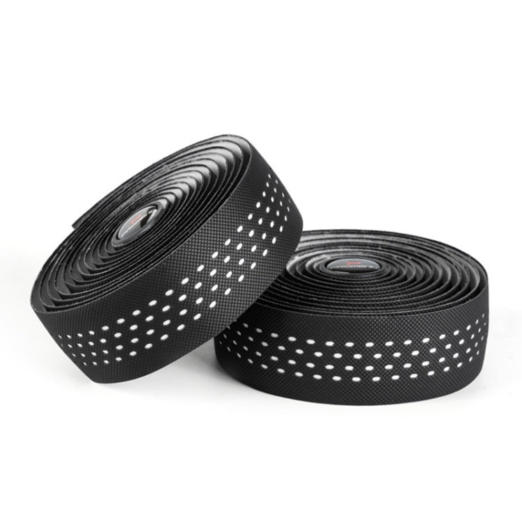 PROMEND GR-082 1 paio di nastri antiscivolo per manopole per bicicletta bicolore, 215x3cm Black White, 215x3cm Black, 215x3cm Black+Green, 215x3cm Black Blue, 215x3cm Black Red
