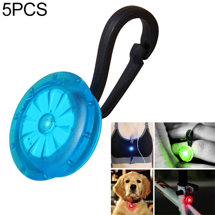 Luce di sicurezza con fibbia sospesa luminosa con braccio da corsa notturno da campeggio da 5 pezzi, 5 PCS Safety Light, 5 PCS afety Light