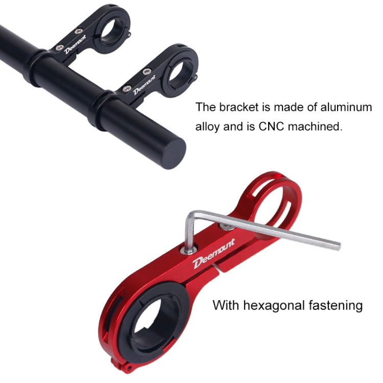 HLD-208 Staffa per torcia elettrica con telaio di estensione per manubrio in lega di alluminio per bicicletta da montagna, Alloy Black, Alloy Blue, Alloy Red