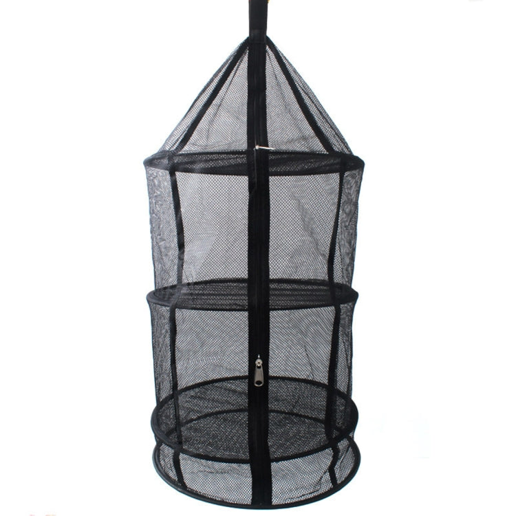 Stoviglie pieghevoli da campeggio per picnic, verdure, frutta, rete secca, rete sospesa per asciugapiatti (nero), Round drying net