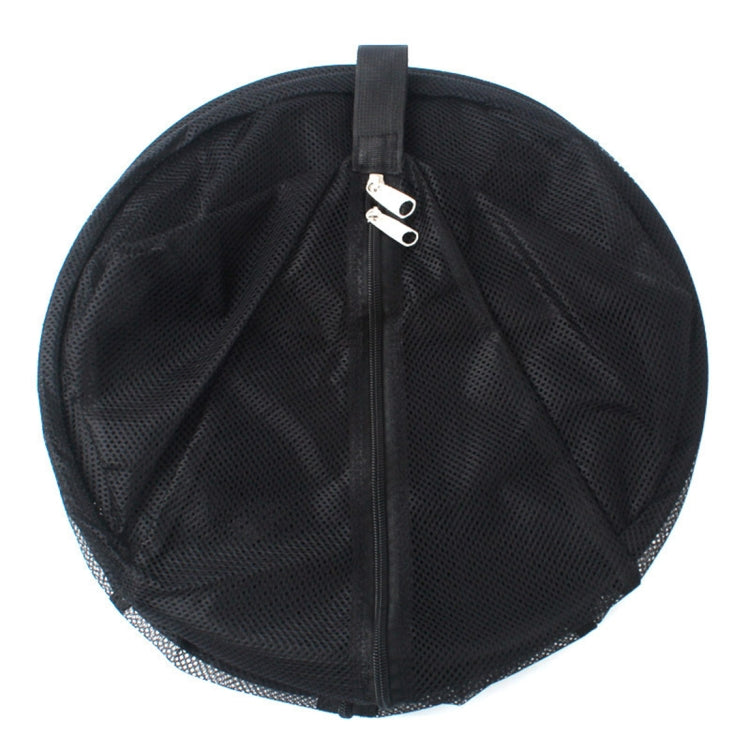 Stoviglie pieghevoli da campeggio per picnic, verdure, frutta, rete secca, rete sospesa per asciugapiatti (nero), Round drying net