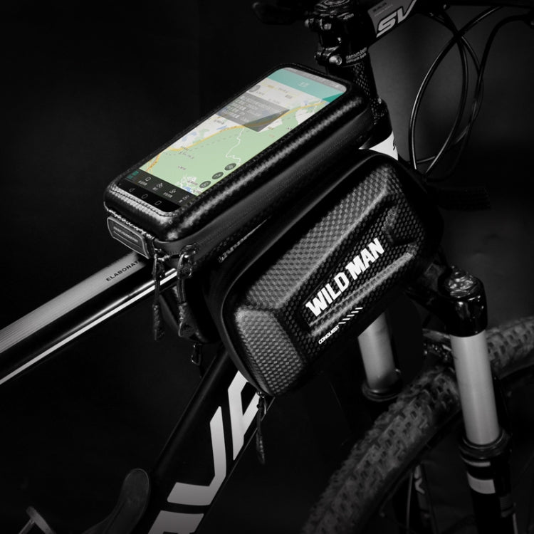 WILD MAN E6S Borsa anteriore impermeabile Touch Screen Borsa MTB Borsa per tubo per bicicletta di grande capacità Accessori per l'equitazione, E6S