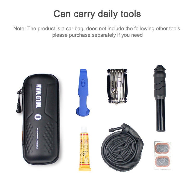 WILD MAN E3 Borsa per attrezzi per riparazione bici MTB impermeabile Borsa per tubo per bicicletta Accessori per l'equitazione, E3 (Black)
