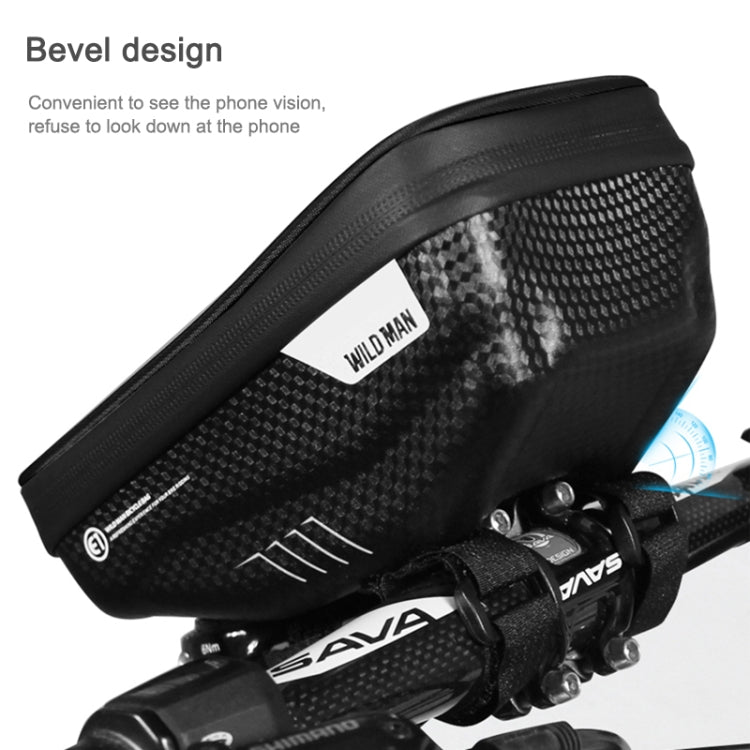 WILD MAN E1 Borsa anteriore impermeabile Set di telefoni cellulari MTB Borsa per tubo per bicicletta Accessori per l'equitazione, E1 (Red), E1 (Black)