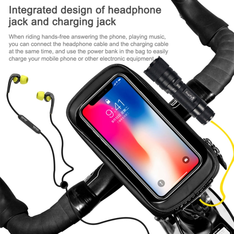 WILD MAN E1 Borsa anteriore impermeabile Set di telefoni cellulari MTB Borsa per tubo per bicicletta Accessori per l'equitazione, E1 (Red), E1 (Black)