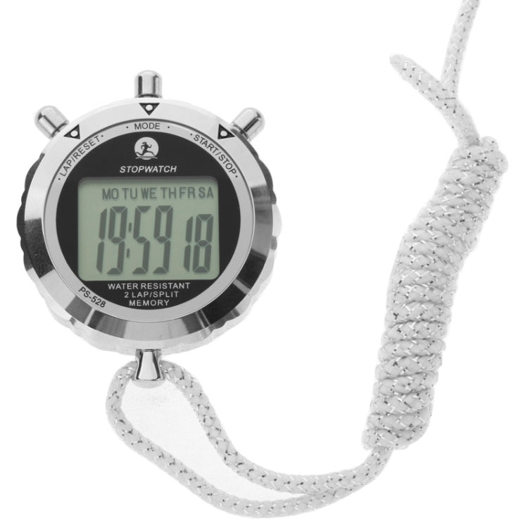 PS528 Cronometro in metallo Cronografo professionale LCD digitale portatile Contatore sportivo con cinturino, PS528