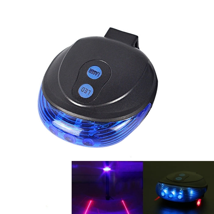 Luce a LED per bicicletta Laser notturno per mountain bike Fanale posteriore Fanale posteriore MTB Avvertimento di sicurezza Lampada per luce posteriore per bicicletta Luce per bicicletta, Red, Blue