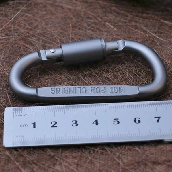 Moschettone con fibbia da campeggio a forma di D in lega di alluminio multifunzionale di alta qualità da 2 pezzi, 2PCS Aluminum Alloy