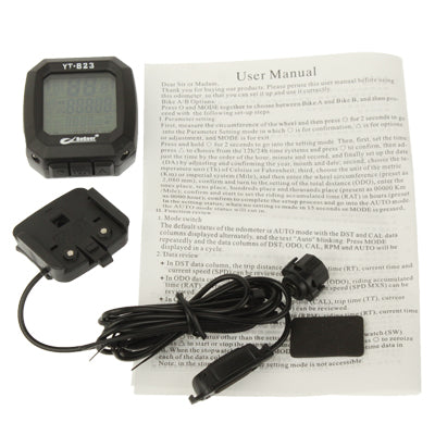 Tachimetro elettronico per bicicletta LCD, YT-823