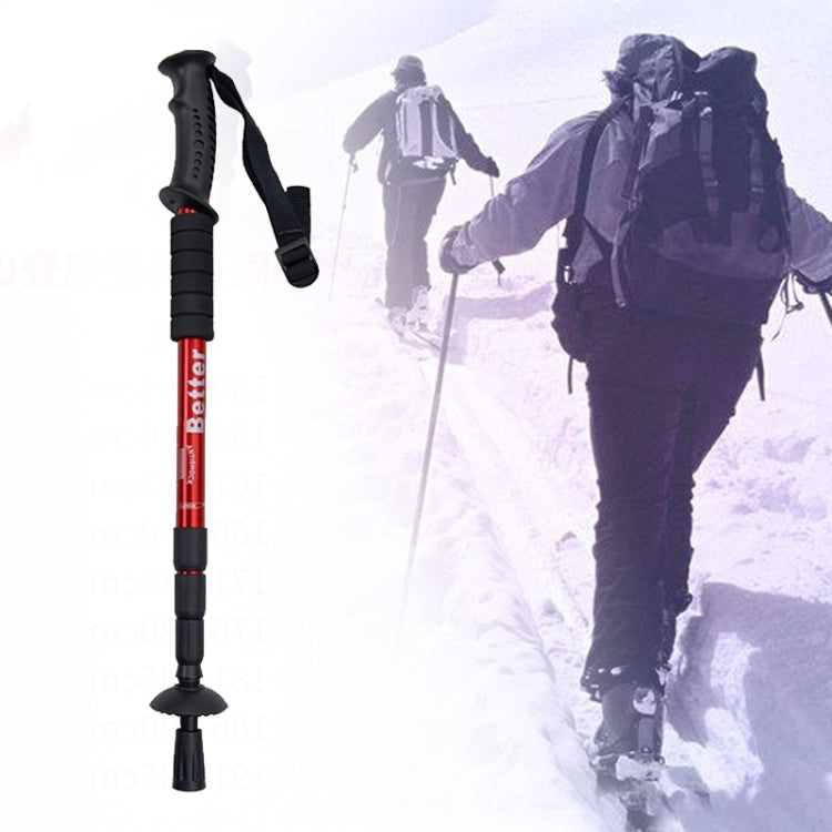 Stampella/bastone da passeggio regolabile pieghevole con bussola, altezza: 0,5-1,1 m (consegna colore casuale), 4-section