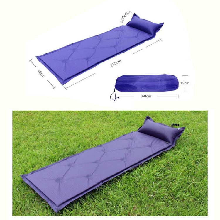 Materassino gonfiabile automatico a prova di umidità con cuscino, 183x57x2.5cm Purple, 183x57x2.5cm Green