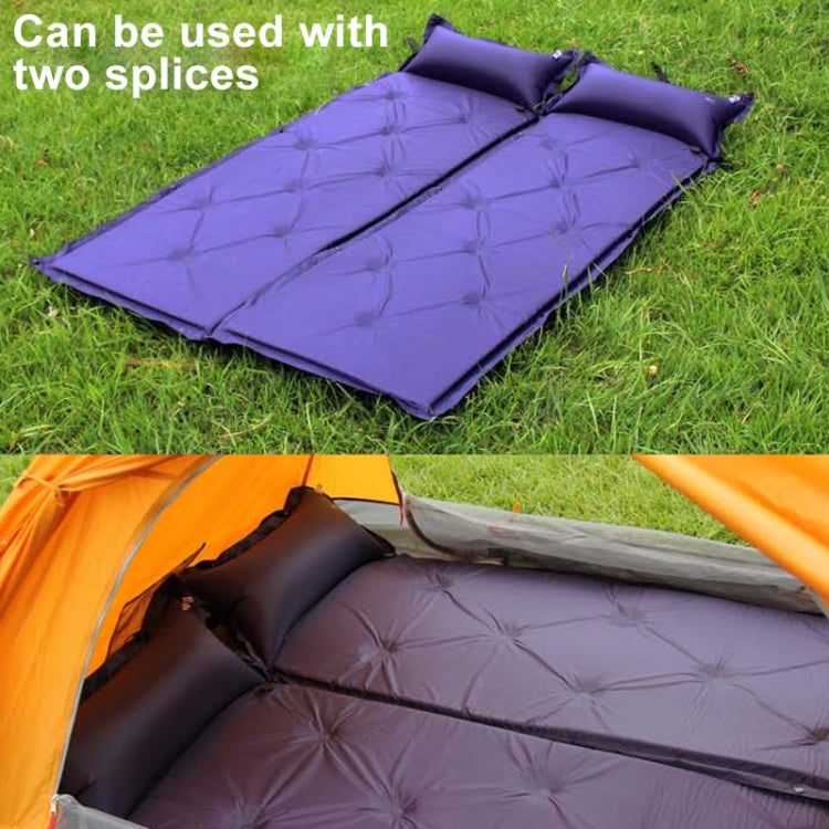 Materassino gonfiabile automatico a prova di umidità con cuscino, 183x57x2.5cm Purple, 183x57x2.5cm Green