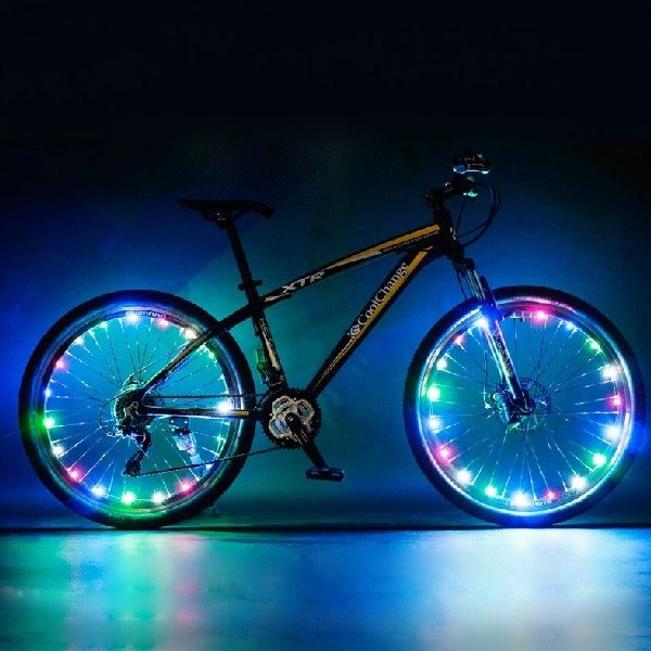 Striscia decorativa per articoli con raggi a LED per ruota di bicicletta, 15 LED, 15 LEDs