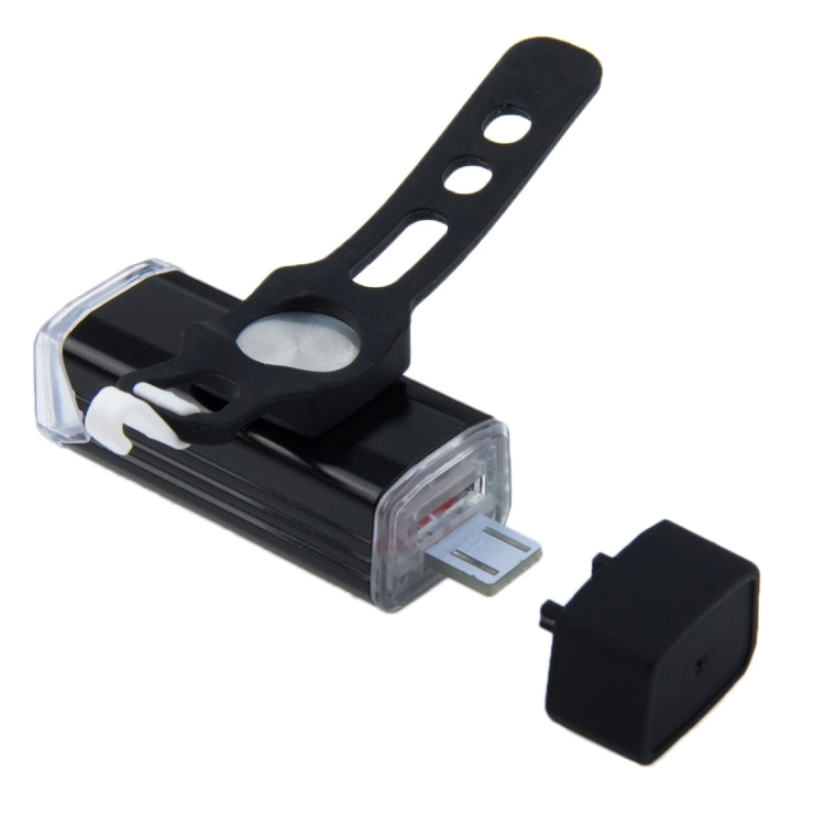 MC-QD001 Luce a LED luminosa in alluminio ricaricabile da 180 lumen tramite USB con supporto per manubrio
