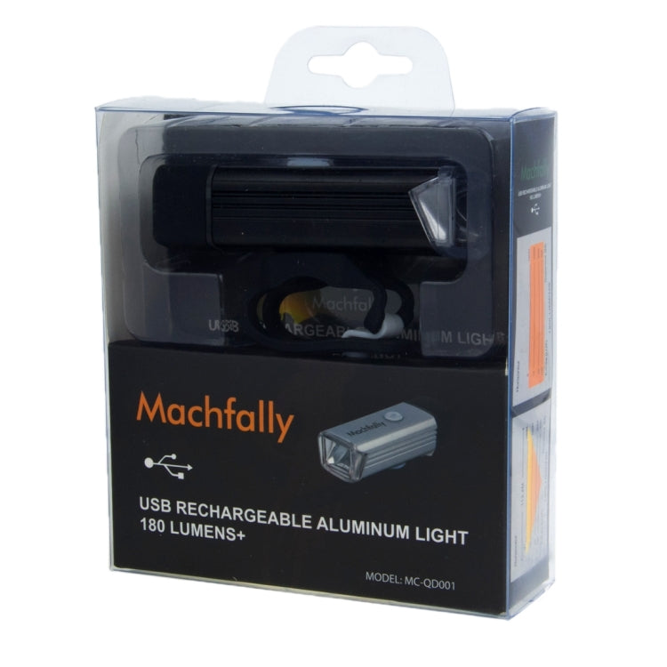 MC-QD001 Luce a LED luminosa in alluminio ricaricabile da 180 lumen tramite USB con supporto per manubrio