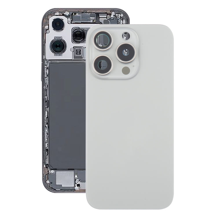 Per iPhone 16 Pro Cover posteriore in vetro per batteria con copriobiettivo della fotocamera + magnete MagSafe