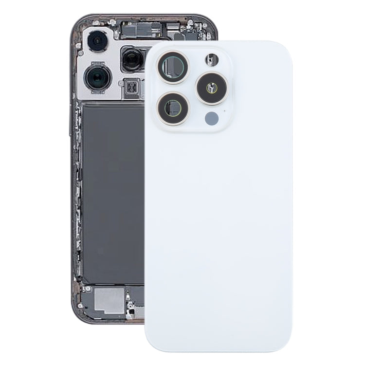 Per iPhone 16 Pro Cover posteriore in vetro per batteria con copriobiettivo della fotocamera + magnete MagSafe