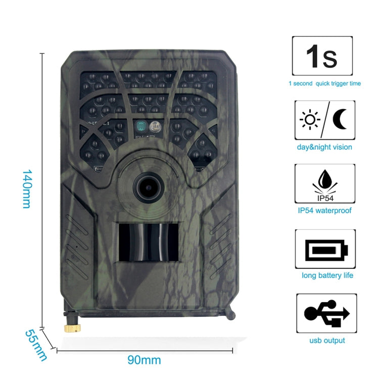 PR300C Fotocamera per localizzazione da caccia Fotocamera da 5 MP per foto per accessori da campeggio all'aperto per famiglie, PR300C