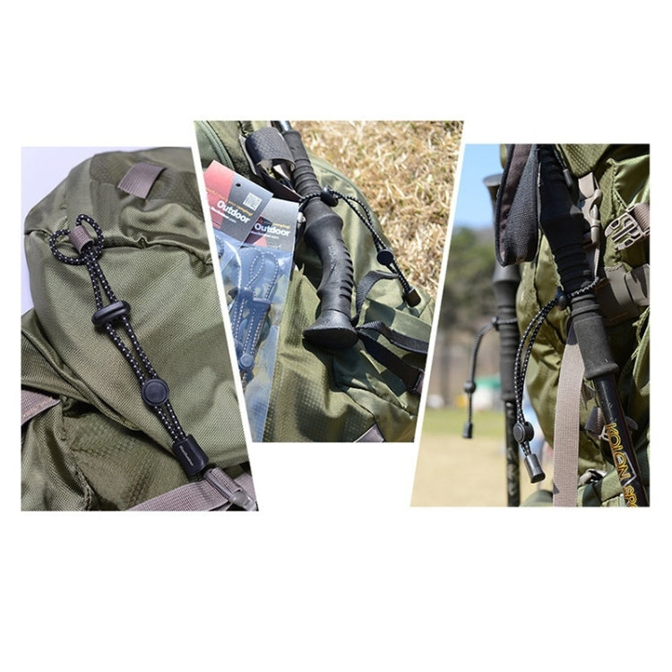 Zaino da alpinismo all'aperto Appeso per bastoncini da trekking Corda con fibbia fissa Corda elastica con fibbia