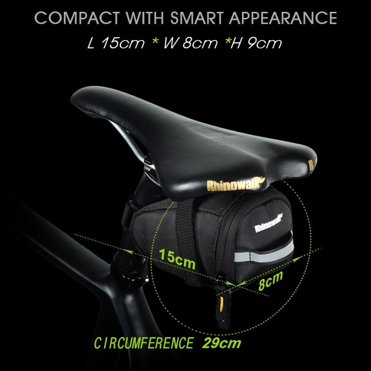 Rhinowalk Borsa da coda per bicicletta ultraleggera Borsa da sella Borsa per attrezzi per camera d'aria Borsa da ciclismo per mountain bike, Rhinowalk Saddle Bag