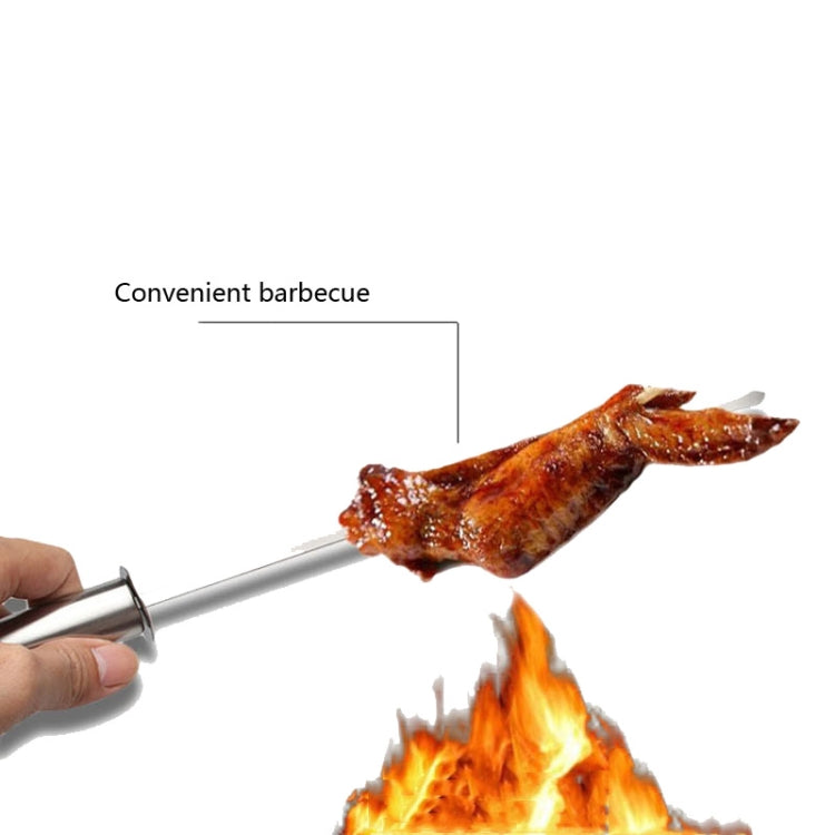 Perno per barbecue da 5 pezzi con manico Perno per griglia per barbecue in acciaio inossidabile con manico resistente al calore