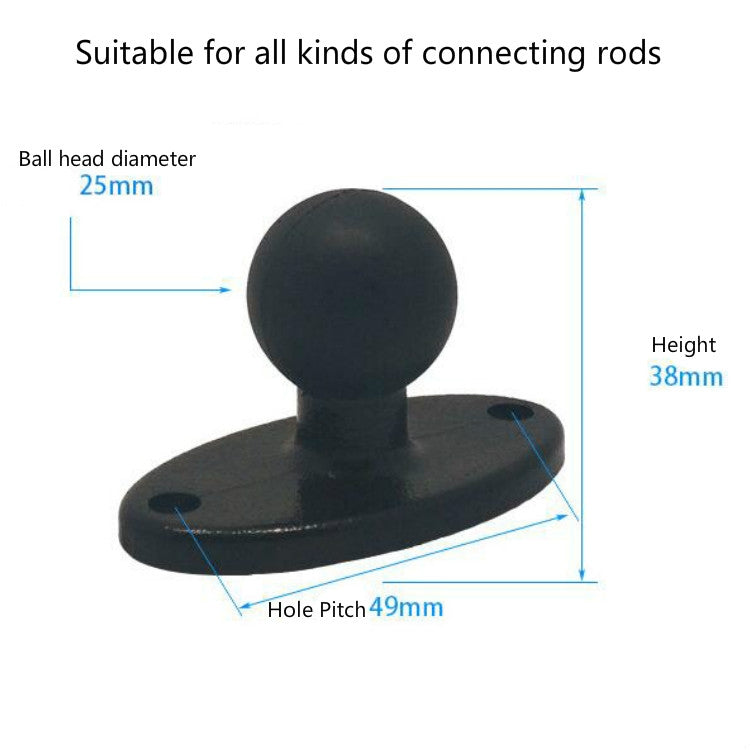 Staffa fissa con testa a sfera Accessori fissi per moto Adattatore per staffa per telefono cellulare con testa fissa da 1 pollice, Phone Bracket Adapter