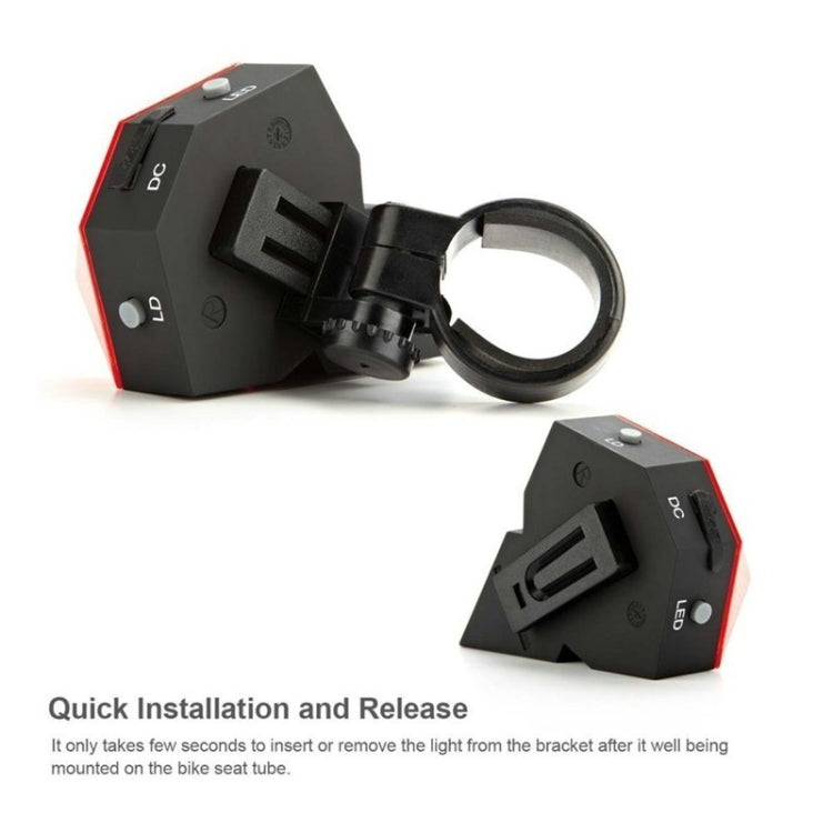 Luce di avvertimento per fanale posteriore laser per bicicletta Diamond Luce posteriore ricaricabile tramite USB, Diamond Laser Tail Light