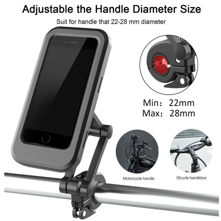 Staffa per telefono cellulare specchietto retrovisore per moto Staffa per telefono cellulare per locomotiva Staffa impermeabile per maniglia per bicicletta, Waterproof Bracket