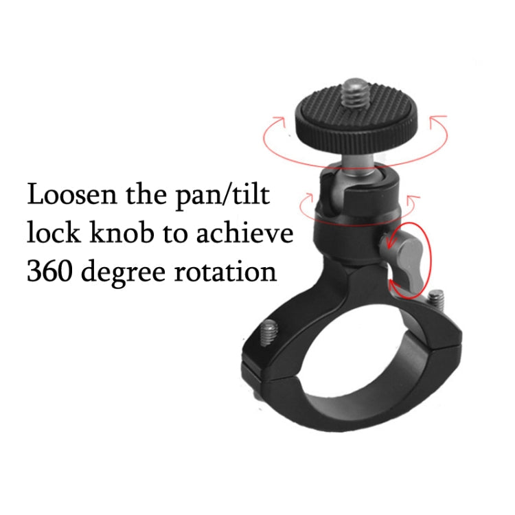 YJ-G2 Clip per tubo in metallo da bicicletta 1/4 PTZ Staffa per bicicletta Clip per bicicletta portatile universale per fotocamera, YJ-G2
