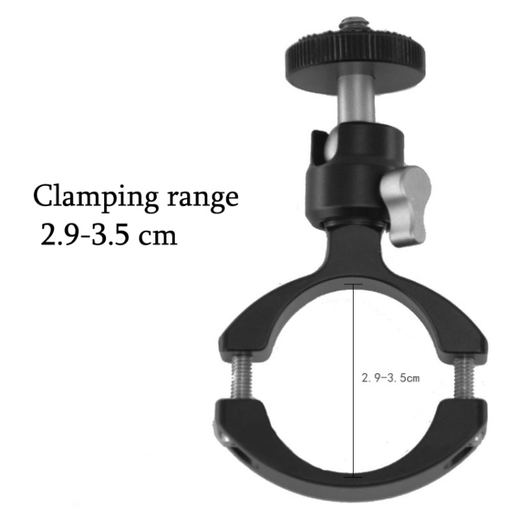 YJ-G2 Clip per tubo in metallo da bicicletta 1/4 PTZ Staffa per bicicletta Clip per bicicletta portatile universale per fotocamera, YJ-G2