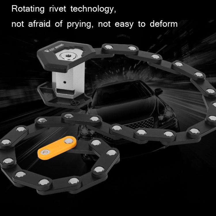 WEST BIKING Serratura a chiave antifurto per bicicletta Serratura pieghevole a catena per moto, Folding Lock