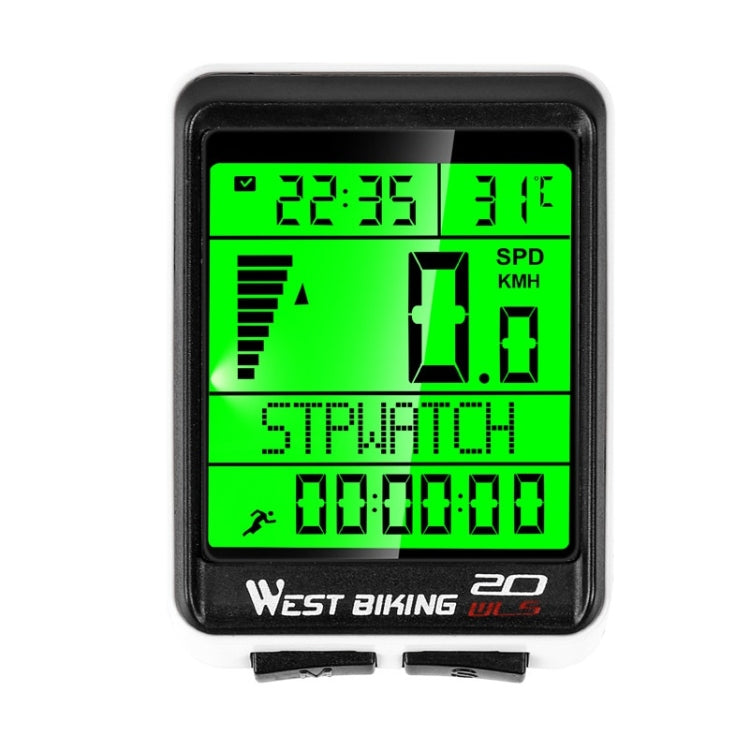 WEST BIKING Misuratore di codice wireless per mountain bike Tachimetro impermeabile multifunzionale a grande schermo, Large-Screen