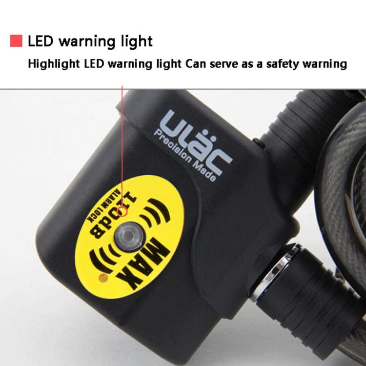 ULAC AL-3P Cavo di allarme per bicicletta Lucchetto per mountain bike Forniture per ciclismo, ULAC AL-3P