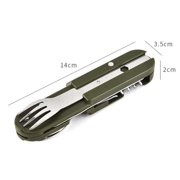 Stoviglie da campeggio all'aperto Coltello pieghevole in acciaio inossidabile Stoviglie combinate forchetta e cucchiaio
